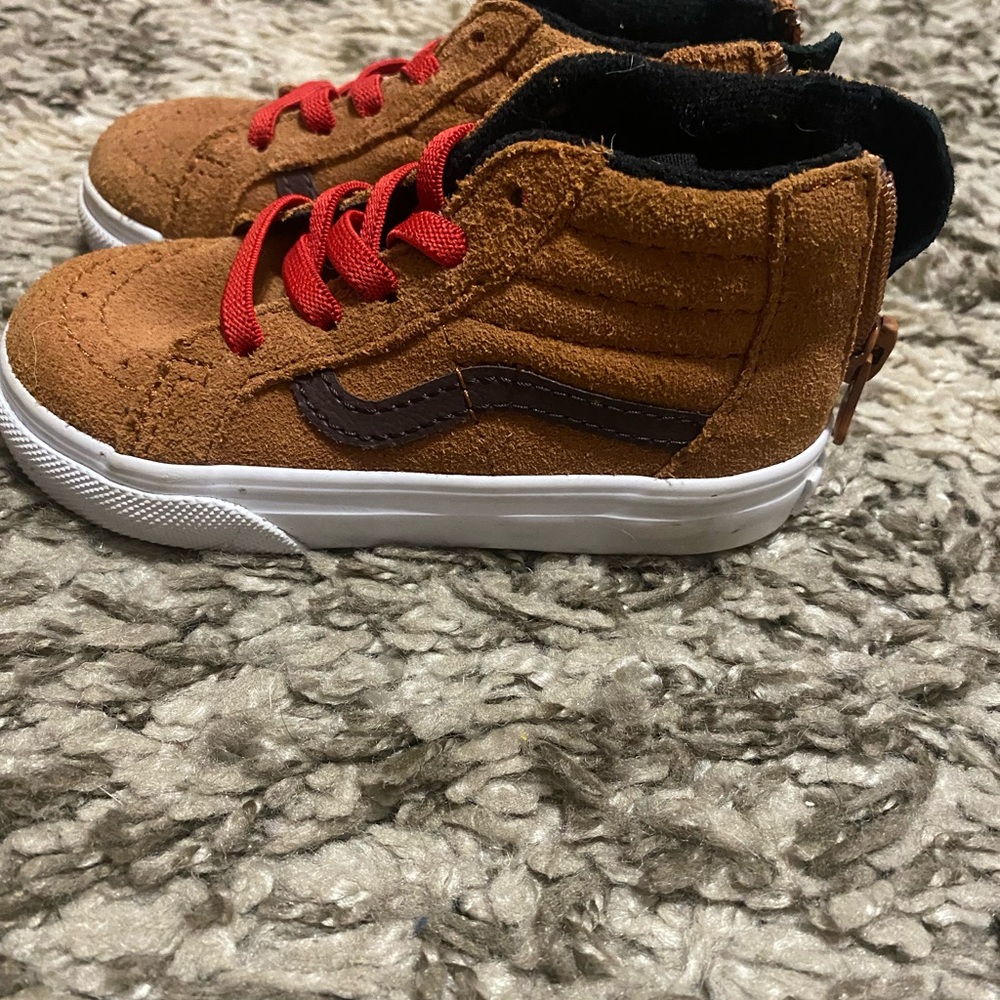 Vans Kids Brown and Red Sneakers